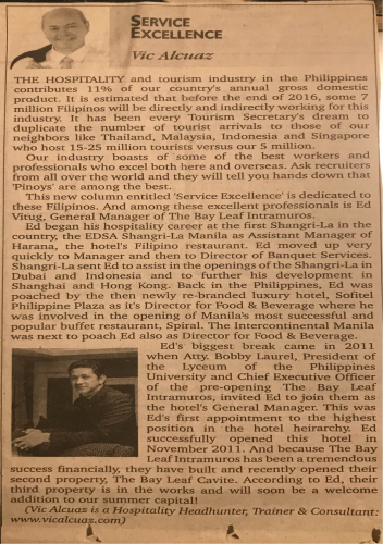 The hospitality and tourism industry in the Philippines